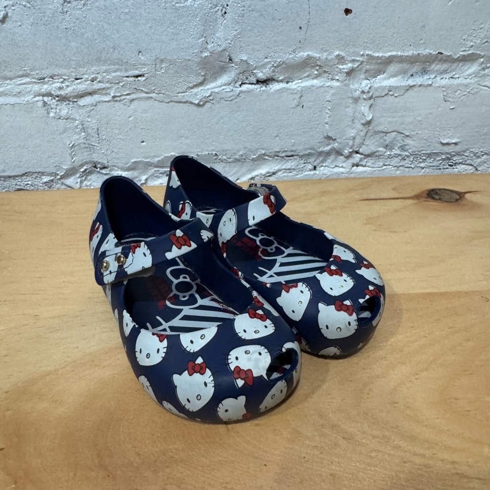 MINI MELISSA NAVY HELLO‎ KITTY JELLY SHOES Size 6